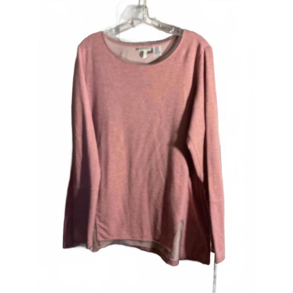Logo Lounge Cozy Women's Long Sleeve Sweatshirt Top - Soft Pink